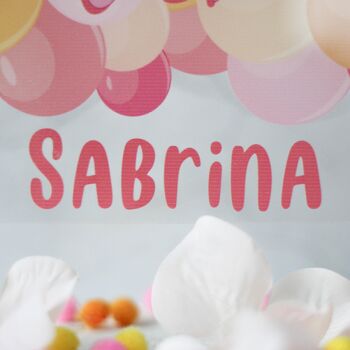 Personalised Balloon Cake Topper, Pink, 4 of 7
