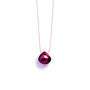 January Garnet Fine Cord Birthstone Necklace, thumbnail 2 of 6