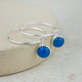 Sterling Silver Large Gemstone Hoop Earrings, thumbnail 1 of 12