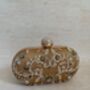Gold Handcrafted Embroidered Clutch Bag, thumbnail 1 of 8
