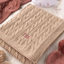 Personalised Nutmeg Luxury Cotton Baby Blanket, thumbnail 8 of 12