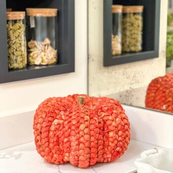 Large Handmade Orange Straw Pumpkin, 2 of 9