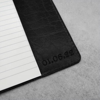 Personalised Metallic Edge A5 Leather Journal, 7 of 11