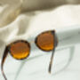 Brown Tortoise Shell Gold Rim Cat Eye Sunglasses, thumbnail 4 of 6