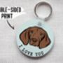 Hungarian Vizsla Keyring, thumbnail 3 of 6