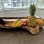 Huge Heavy 70–80cm Teak Wood Trug Bowl 6kg Fruit And Flower Holder, thumbnail 2 of 12