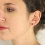 January Birthstone Earring Studs Garnet Gemstone, thumbnail 1 of 3