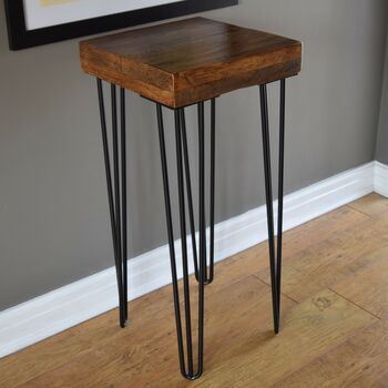 Square Reclaimed Wooden Side Table, 2 of 10