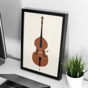 Double Bass Print | Upright Bass Instrument Poster, 2 of 8