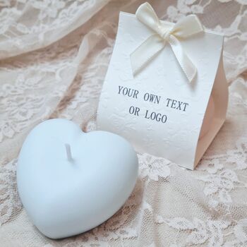 Personalised Wedding Favours Hearts Candles, 5 of 6