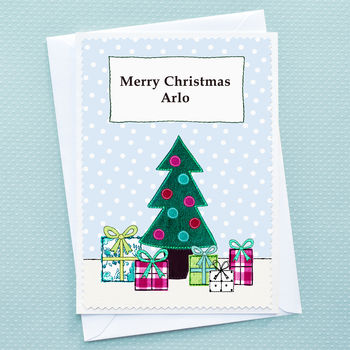 'Christmas Tree' Personalised Childrens Christmas Card, 4 of 4