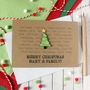 Personalised World Languages Merry Christmas Tree Card, thumbnail 3 of 6
