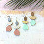 Statement Geometric Abstract Wooden Earrings, thumbnail 4 of 4