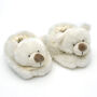 Bear Baby Slippers With Personalised Keepsake Heart, thumbnail 1 of 5