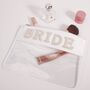 Personalised Clear Make Up Bags With Pearl Letters, thumbnail 1 of 12