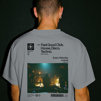 Feel Good Club, Music T Shirt, Oversized Unisex Graphic T Shirt, 7 of 9