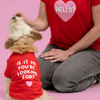 'Puppy Love' Matching Owner Dog T Shirt Set, 2 of 5