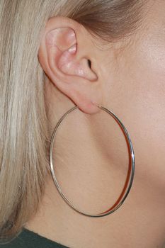 Large Silver Hoop Earrings, 2 of 2