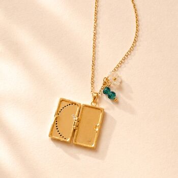Celestial Sun And Moon Locket Necklace, 2 of 2