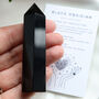 Black Obsidian Crystal Tower With Optional Mini, thumbnail 3 of 11
