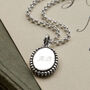 Engravable Sterling Silver Petite Oval Necklace, thumbnail 3 of 5