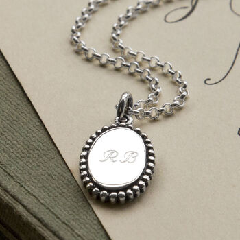 Engravable Sterling Silver Petite Oval Necklace, 3 of 5