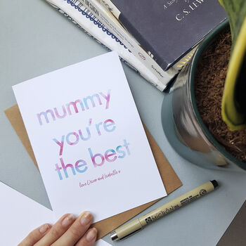 Mum You're The Best | Mother's Day Card Mummy, 2 of 5