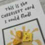 Cheese Polymer Clay Birthday Card Handmade, thumbnail 9 of 12