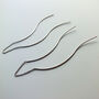 Sterling Silver Wavy Threader Earrings, thumbnail 1 of 5