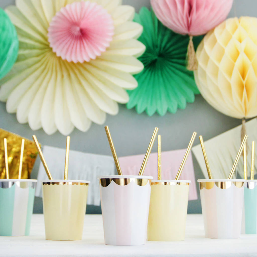 Pastel And Gold Party Decorating Kit By Postbox Party
