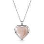 Sterling Silver Pink Mother Of Pearl Heart Locket, thumbnail 1 of 5
