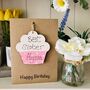 Personalised Sister Birthday Card Cupcake Keepsake, thumbnail 2 of 2