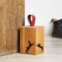 Solid Oak Boxing Hare Doorstop, thumbnail 1 of 4