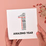 Personalised Name And Date Milestone Anniversary Card, thumbnail 1 of 6