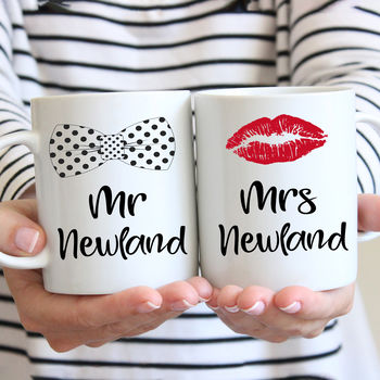 Mr And Mrs Personalised Wedding Mugs, 2 of 3
