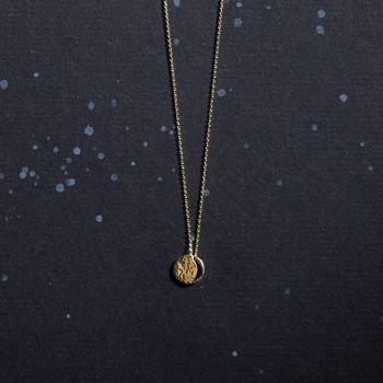 Mini Crescent Lune Pendant Disc Necklace, 3 of 8