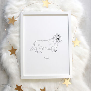 Personalised Pet Portrait Print Line Art, Unframed, 5 of 8