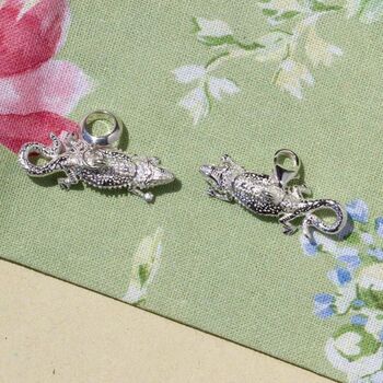 Bearded Dragon Charm Sterling Silver, 2 of 7