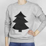 Minimalist Christmas Tree Unisex Sweatshirt, thumbnail 1 of 5