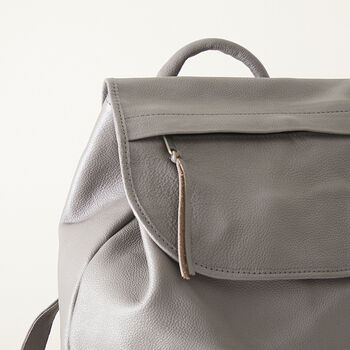 Fair Trade Stylish Versatile Leather Rucksack Backpack, 9 of 12