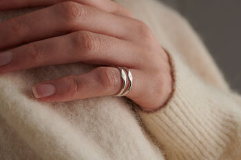 Mini Initial Sterling Silver Signet Ring, 4 of 5