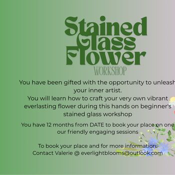 Stained Glass Flower Workshop Experience Day, 2 of 8