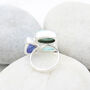 Tanzanite, Turquoise And Aqua Chalcedony Gemstone Ring, thumbnail 6 of 7