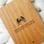 Personalised Christmas Penguin Love Wooden Card, thumbnail 4 of 8