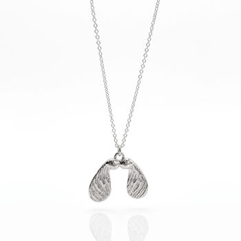 Sycamore Seed Solid Silver Necklace, 4 of 6