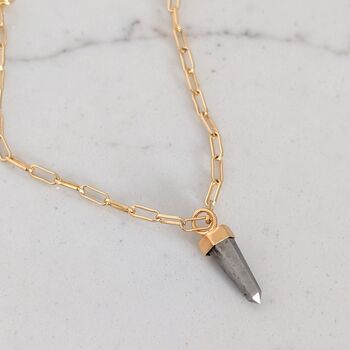The En Pointe Pyrite Gemstone Necklace, 7 of 9