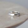 Geometric Faceted Sterling Silver 5mm Ring, thumbnail 6 of 9