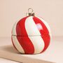 Candy Cane Stripe Bauble Candle, thumbnail 5 of 9