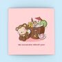 Cute Coconuts Greetings Card, thumbnail 1 of 9