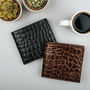 Mens Sleek Leather Wallet. 'The Vittore Croco', thumbnail 1 of 8